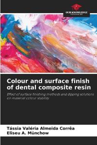 Colour and surface finish of dental composite resin