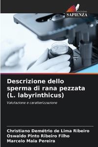 Descrizione dello sperma di rana pezzata (L. labyrinthicus)