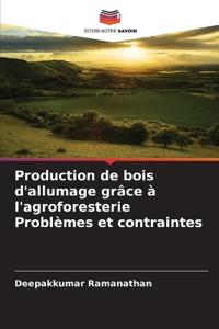 Production de bois d'allumage grâce à l'agroforesterie Problèmes et contraintes