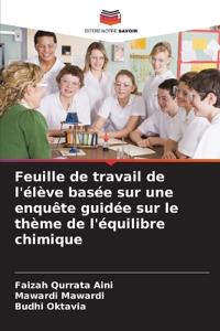 Feuille de travail de l'élève basée sur une enquête guidée sur le thème de l'équilibre chimique