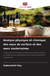 Analyse physique et chimique des eaux de surface et des eaux souterraines