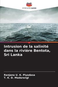 Intrusion de la salinité dans la rivière Bentota, Sri Lanka