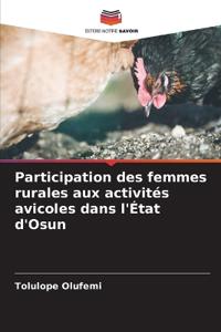 Participation des femmes rurales aux activités avicoles dans l'État d'Osun
