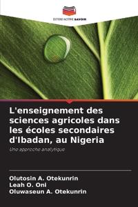 L'enseignement des sciences agricoles dans les écoles secondaires d'Ibadan, au Nigeria
