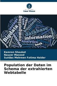 Population der Daten im Schema der extrahierten Webtabelle