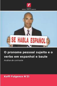 O pronome pessoal sujeito e o verbo em espanhol e baule