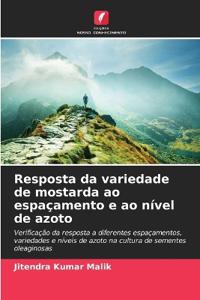 Resposta da variedade de mostarda ao espaçamento e ao nível de azoto