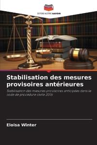Stabilisation des mesures provisoires antérieures
