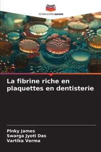 La fibrine riche en plaquettes en dentisterie