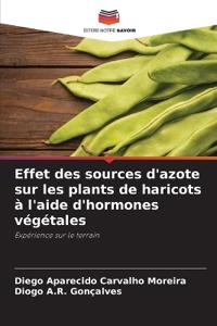 Effet des sources d'azote sur les plants de haricots à l'aide d'hormones végétales