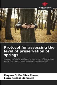 Protocol for assessing the level of preservation of springs