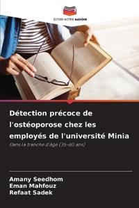 Détection précoce de l'ostéoporose chez les employés de l'université Minia
