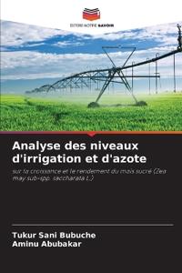 Analyse des niveaux d'irrigation et d'azote