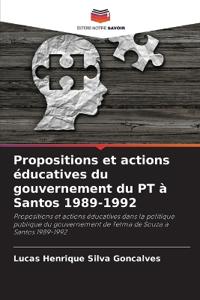 Propositions et actions éducatives du gouvernement du PT à Santos 1989-1992