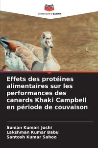Effets des protéines alimentaires sur les performances des canards Khaki Campbell en période de couvaison
