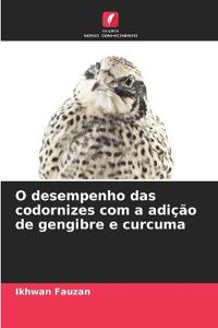 O desempenho das codornizes com a adição de gengibre e curcuma