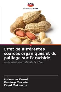 Effet de différentes sources organiques et du paillage sur l'arachide