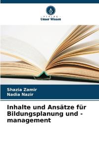 Inhalte und Ansätze für Bildungsplanung und -management
