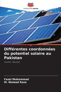 Différentes coordonnées du potentiel solaire au Pakistan