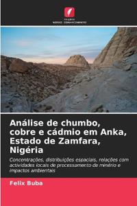 Análise de chumbo, cobre e cádmio em Anka, Estado de Zamfara, Nigéria
