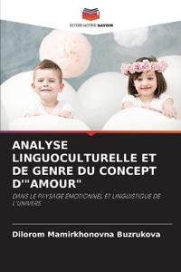Analyse Linguoculturelle Et de Genre Du Concept d'"Amour"