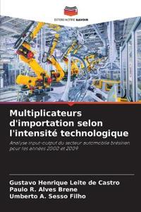 Multiplicateurs d'importation selon l'intensité technologique