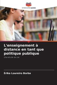 L'enseignement à distance en tant que politique publique