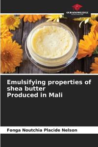 Emulsifying properties of shea butter Produced in Mali