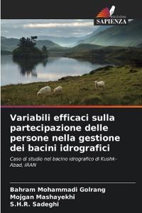 Variabili efficaci sulla partecipazione delle persone nella gestione dei bacini idrografici