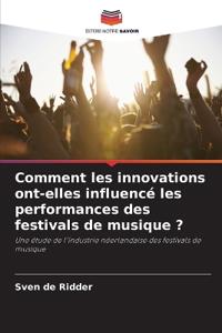 Comment les innovations ont-elles influencé les performances des festivals de musique ?