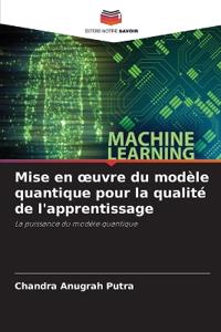 Mise en oeuvre du modèle quantique pour la qualité de l'apprentissage