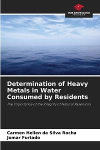 Determination of Heavy Metals in Water Consumed by Residents