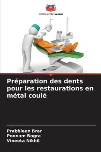 Préparation des dents pour les restaurations en métal coulé