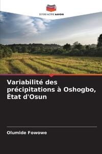 Variabilité des précipitations à Oshogbo, État d'Osun