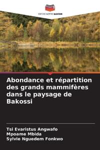 Abondance et répartition des grands mammifères dans le paysage de Bakossi