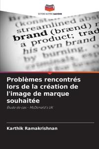 Problèmes rencontrés lors de la création de l'image de marque souhaitée