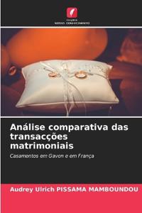 Análise comparativa das transacções matrimoniais