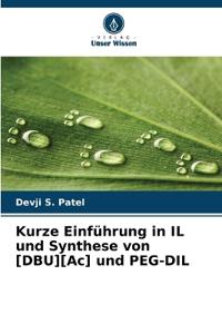 Kurze Einführung in IL und Synthese von [DBU][Ac] und PEG-DIL