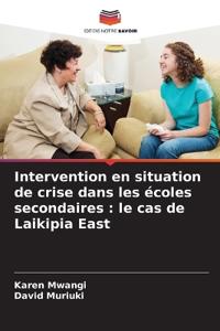 Intervention en situation de crise dans les écoles secondaires