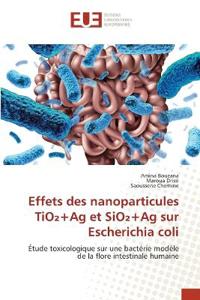 Effets des nanoparticules TiO2+Ag et SiO2+Ag sur Escherichia coli
