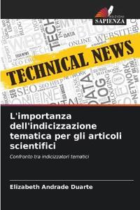 L'importanza dell'indicizzazione tematica per gli articoli scientifici