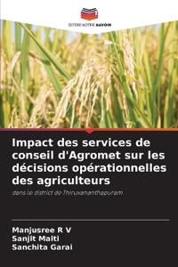 Impact des services de conseil d'Agromet sur les décisions opérationnelles des agriculteurs