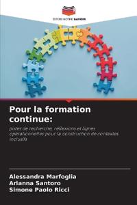 Pour la formation continue