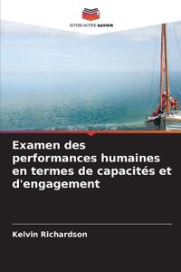 Examen des performances humaines en termes de capacités et d'engagement
