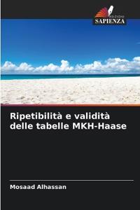 Ripetibilità e validità delle tabelle MKH-Haase