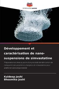 Développement et caractérisation de nano-suspensions de simvastatine