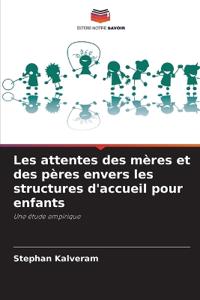 Les attentes des mères et des pères envers les structures d'accueil pour enfants