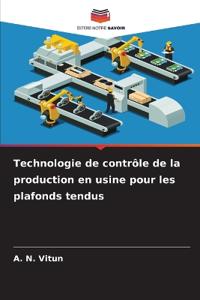 Technologie de contrôle de la production en usine pour les plafonds tendus