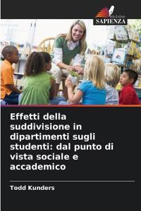 Effetti della suddivisione in dipartimenti sugli studenti
