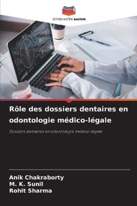 Rôle des dossiers dentaires en odontologie médico-légale